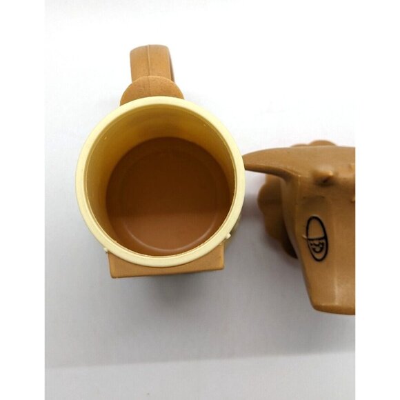 Whirley Industries CREAMER Moo Cow Plastic Brown Cream 2 Pieces 6" Vintage - Picture 6 of 7